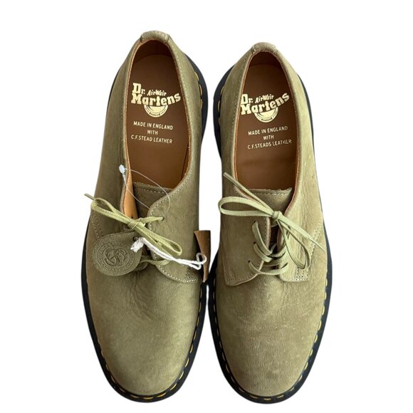 Dr Martens Made in England Leather Lace Up Oxford Green MISMATCH SIZES L10 R11
